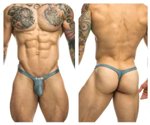 JUSTIN SIMON XSJBU02 Bulge Thongs Color Metal Green