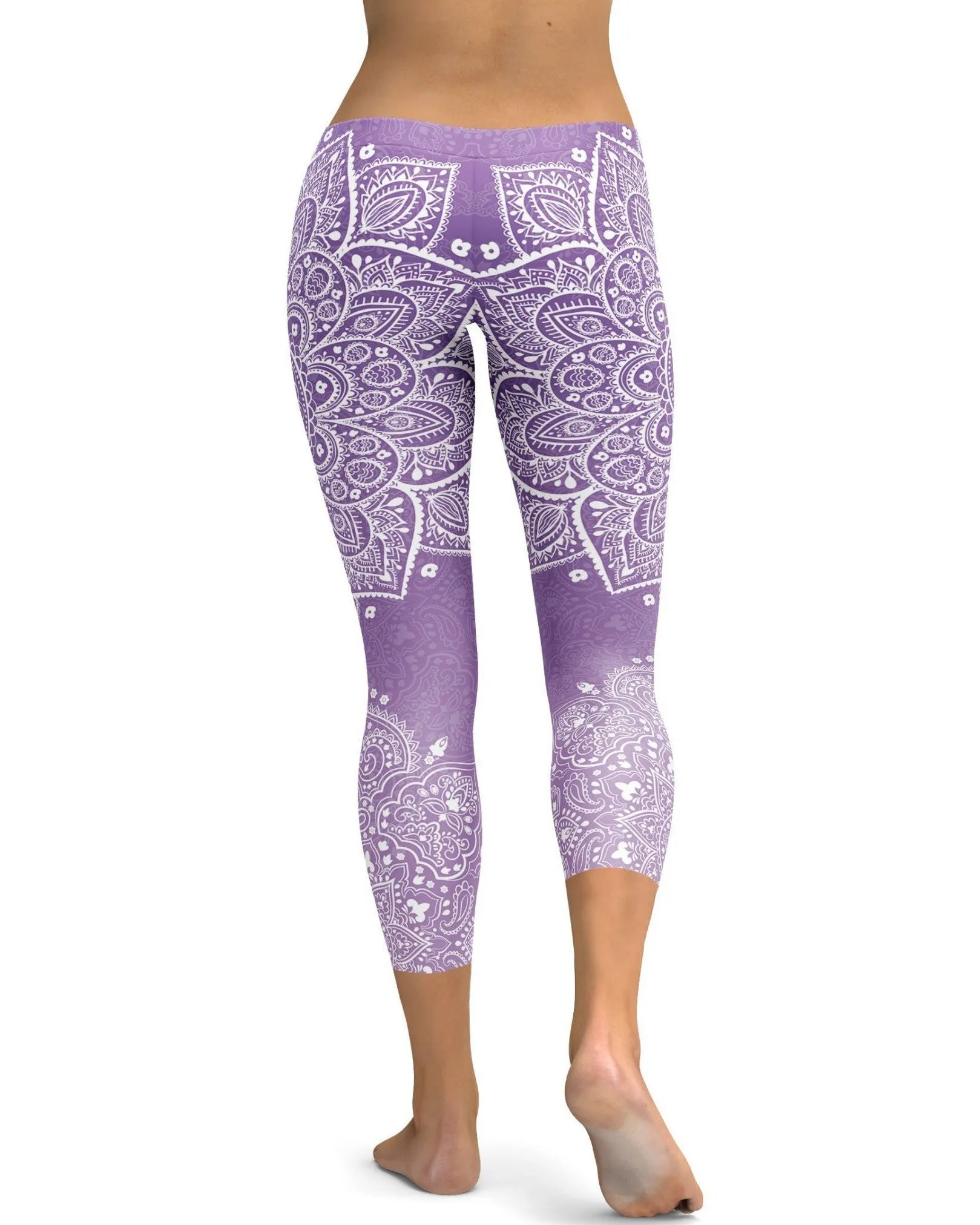 Lavender Mandala Capris