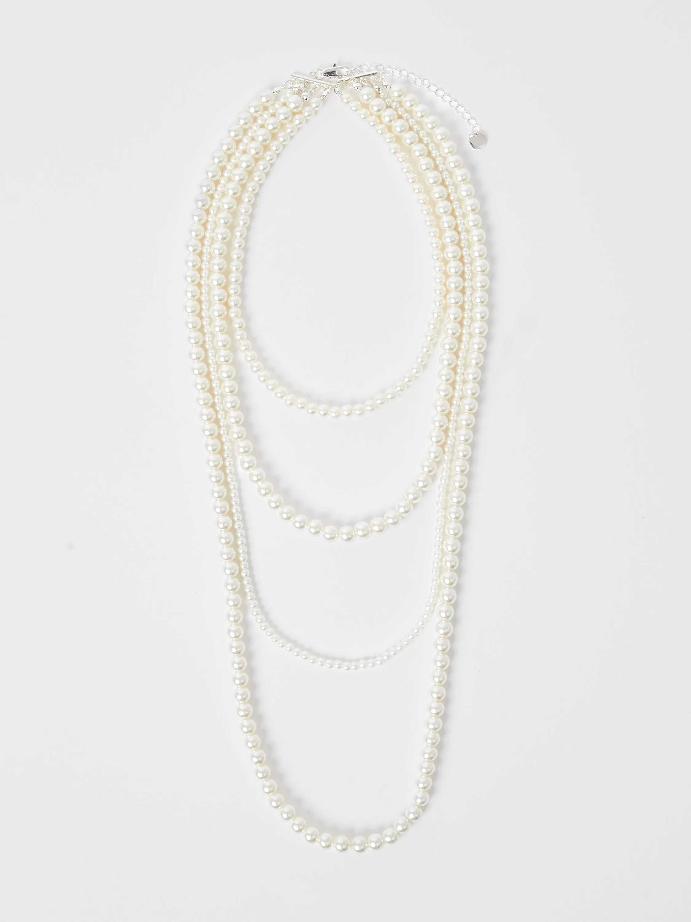 Layered Faux Pearl Necklace