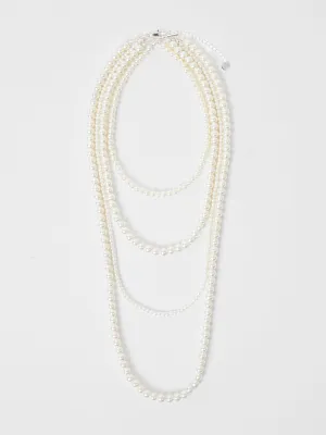 Layered Faux Pearl Necklace