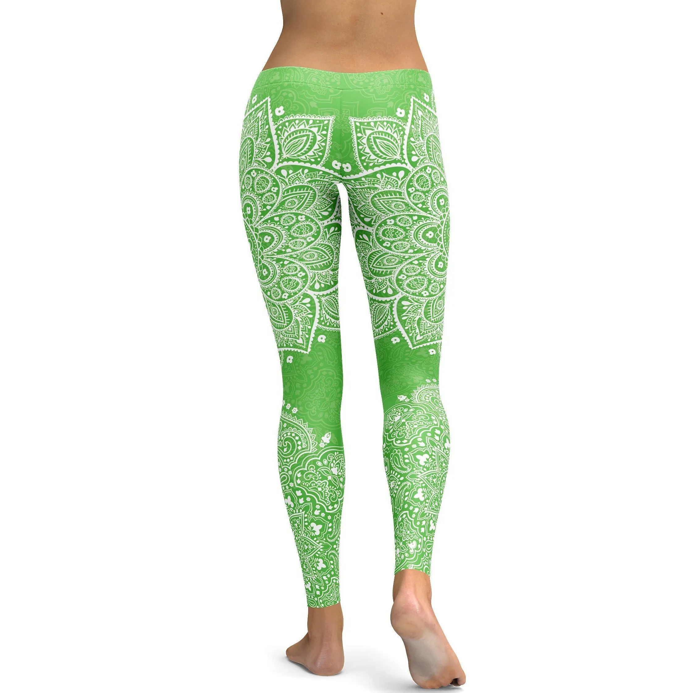 Lime Green Mandala Leggings