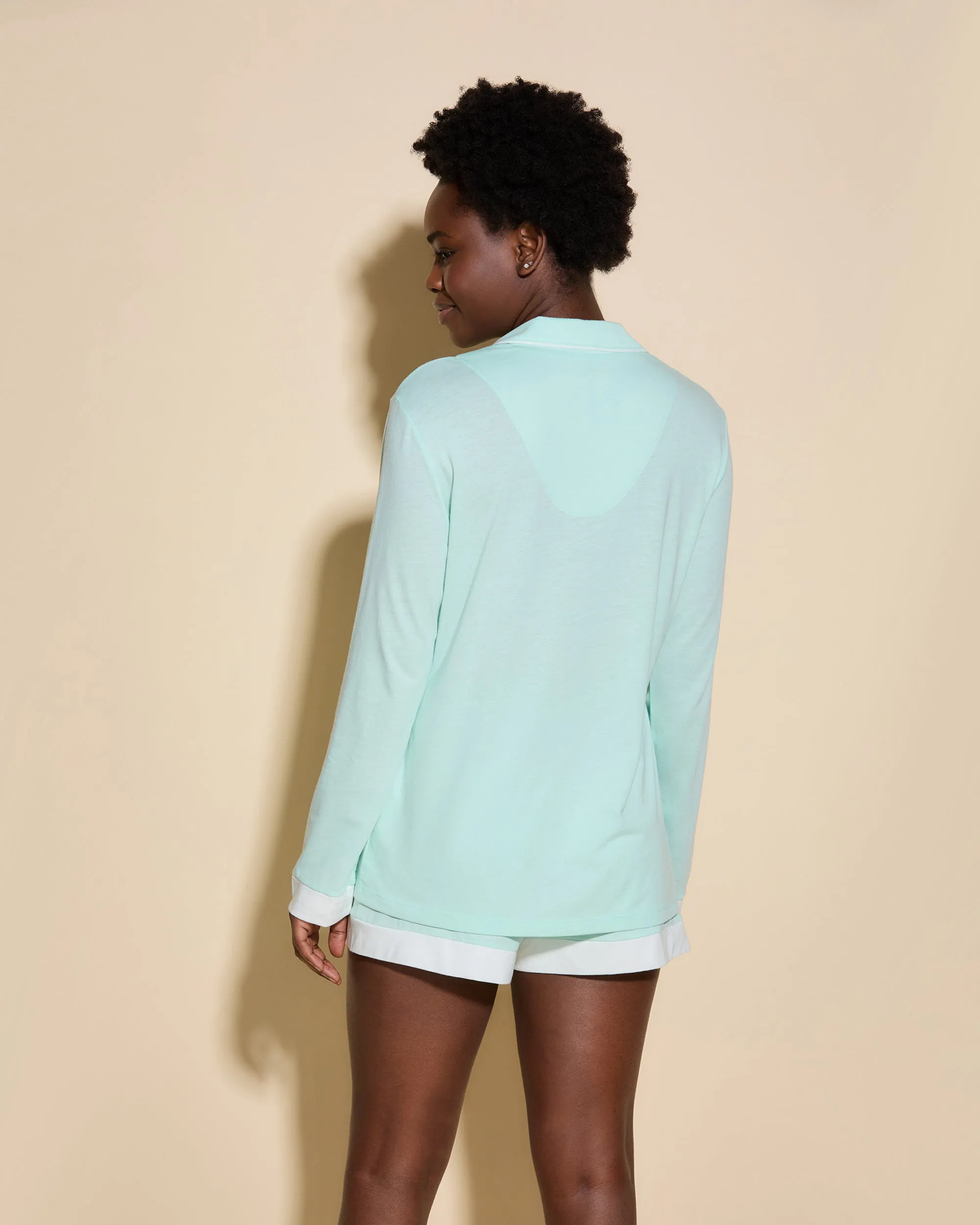 Long Sleeve Top & Boxer Pajama Set