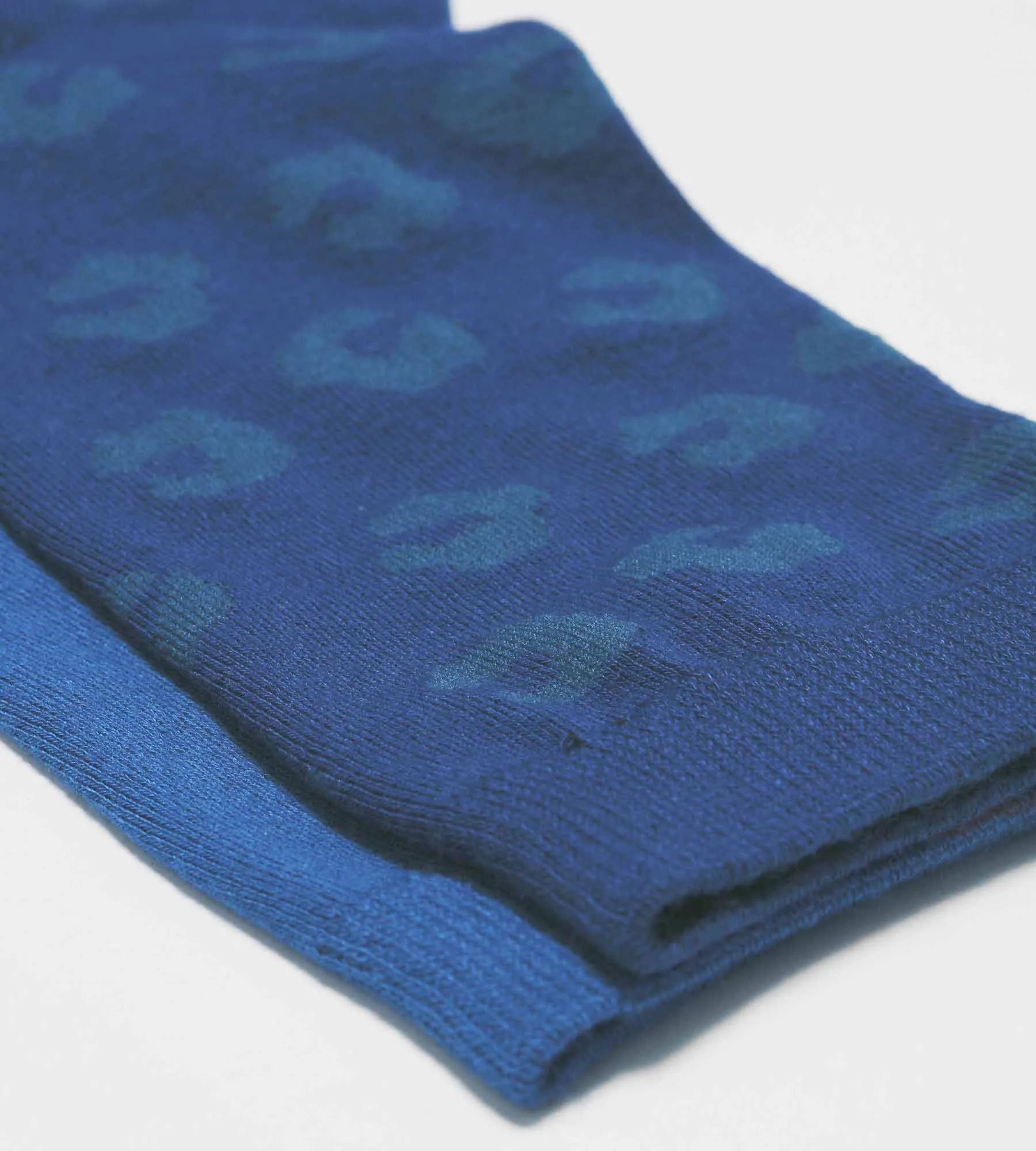 Lot de 2 paires de chaussettes femme viscose à fleurs Bleu Dim Bambou