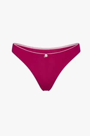 LOW RISE THONG IN MAGENTA