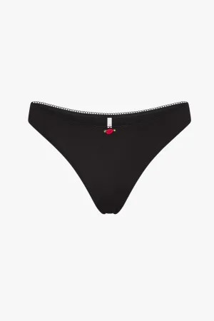 LOW RISE THONG IN ONYX