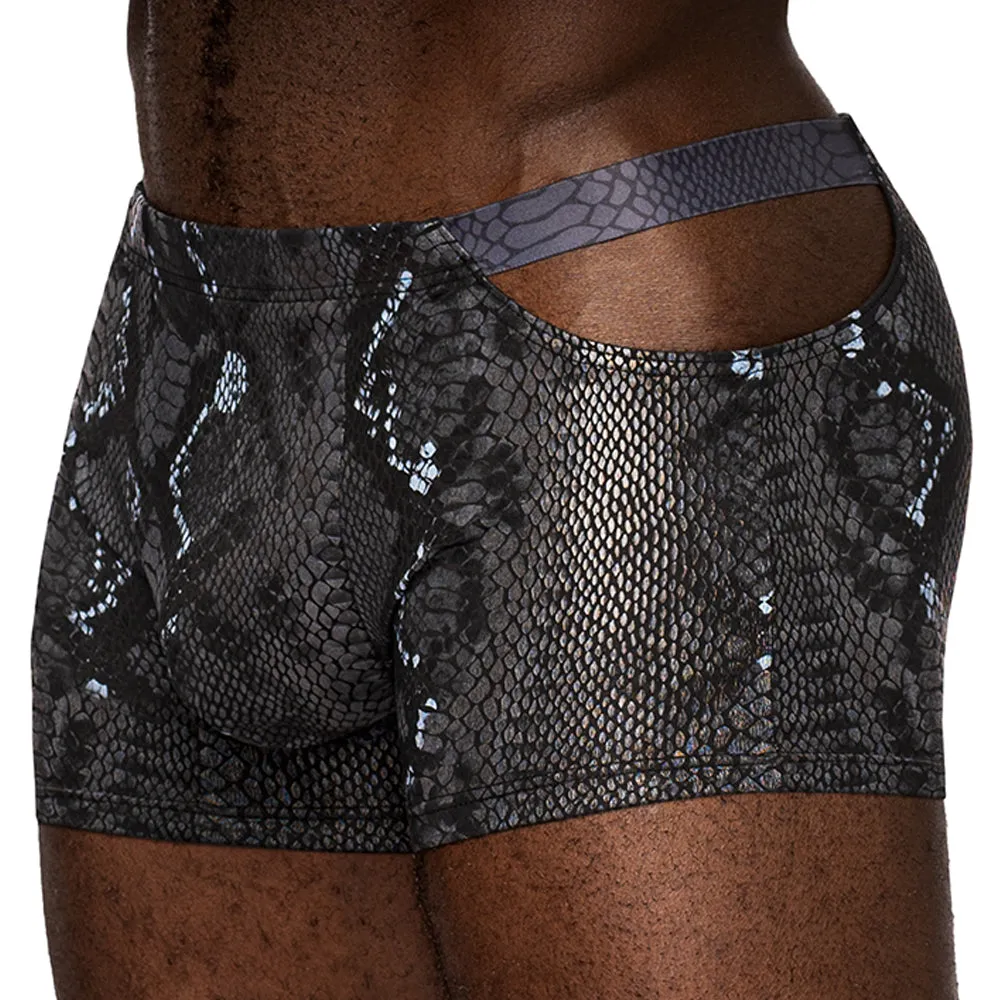 Male Power S'Naked Snakeskin Print Pouch Short