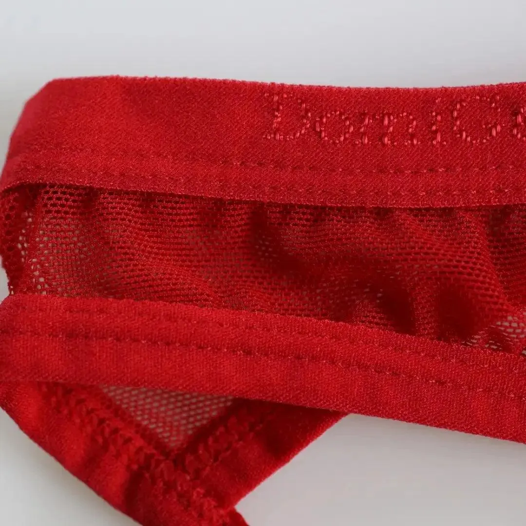 Men's Low-Rise Mesh Jock Strap Enhancing Pouch Sexy Underwear for Man