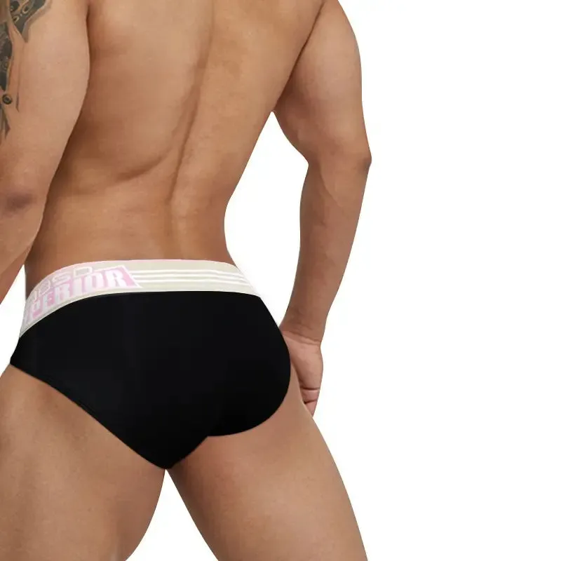 Men's Sexy Low-Rise Cotton Bikini Briefs with Supportive Pouch BS862