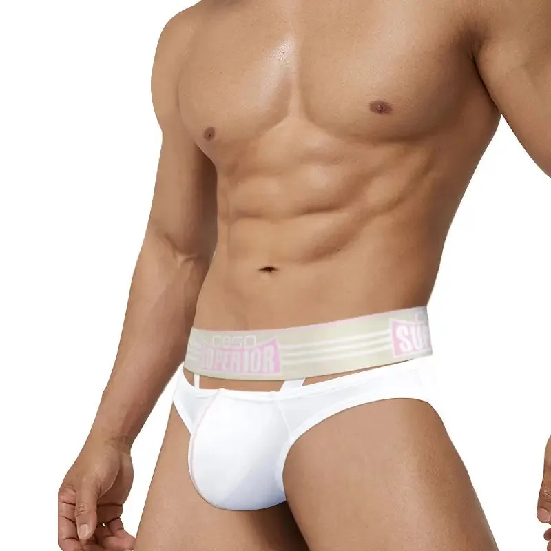Men's Sexy Low-Rise Cotton Bikini Briefs with Supportive Pouch BS862