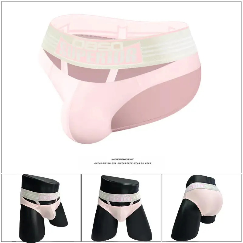 Men's Sexy Low-Rise Cotton Bikini Briefs with Supportive Pouch BS862