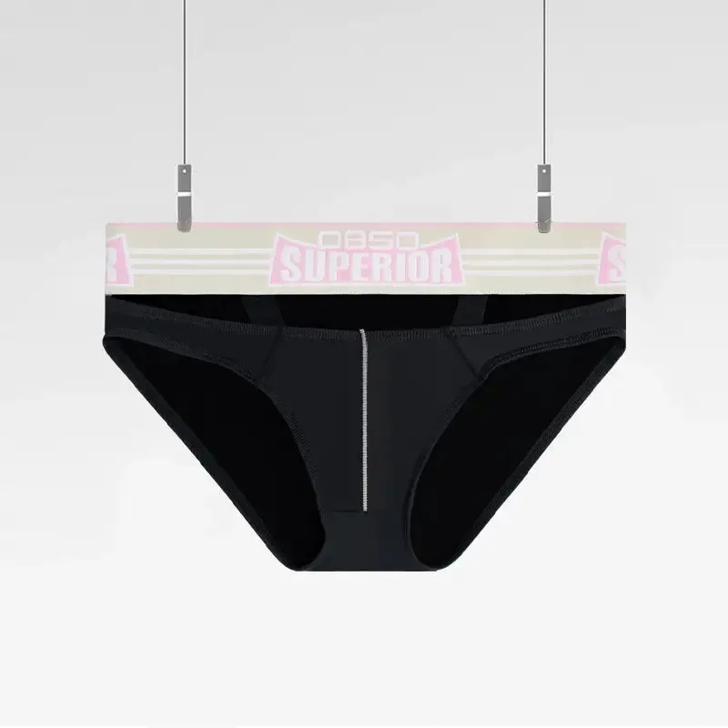 Men's Sexy Low-Rise Cotton Bikini Briefs with Supportive Pouch BS862