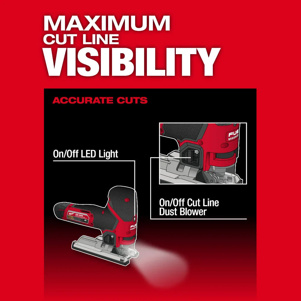 Milwaukee 2545-20x2BSK M12 FUEL 12V Jig Saw w/ 4AH and 2AH Starter Kit