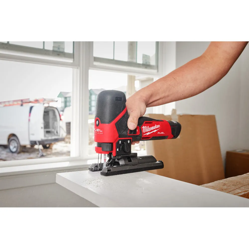 Milwaukee 2545-20x2BSK M12 FUEL 12V Jig Saw w/ 4AH and 2AH Starter Kit