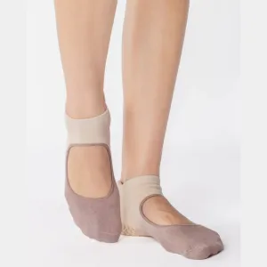 Nina Grip Sock - Cappuccino (Barre / Pilates)