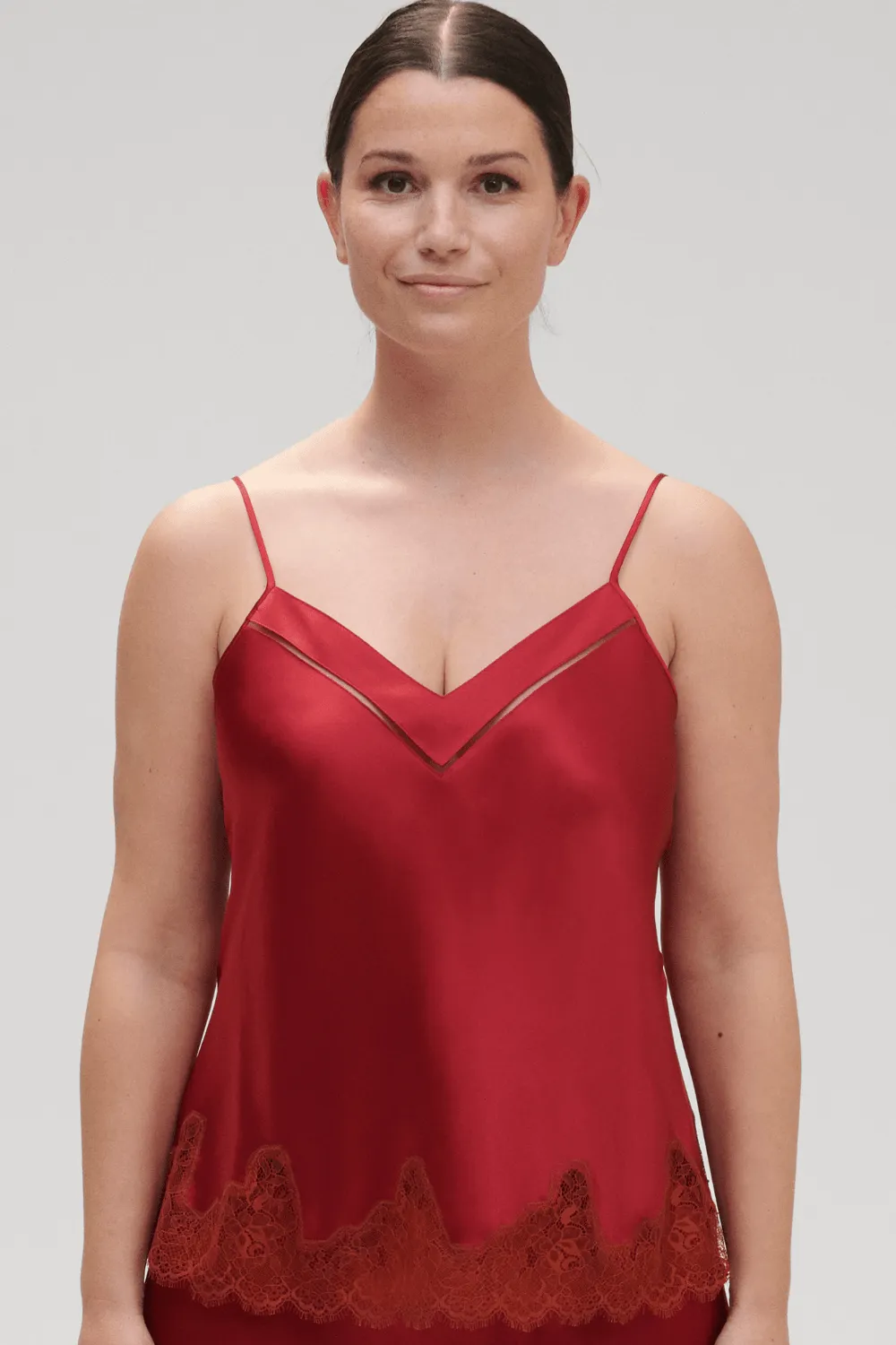Nocturne Silk Camisole Red