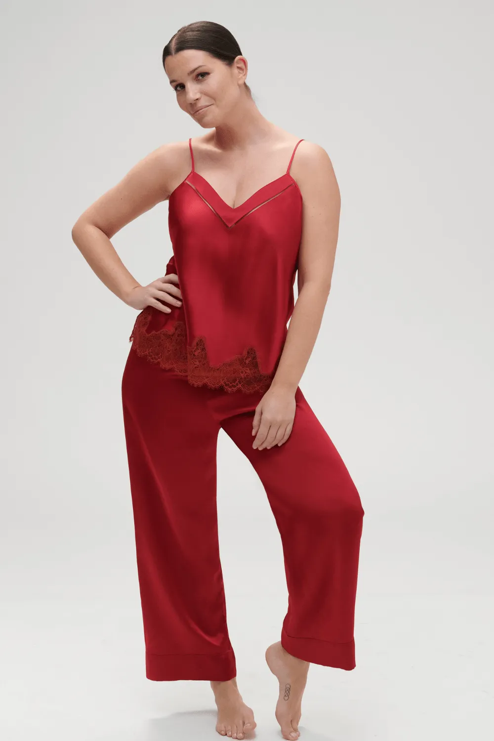 Nocturne Silk Camisole Red