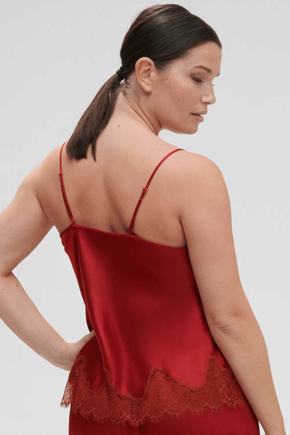 Nocturne Silk Camisole Red