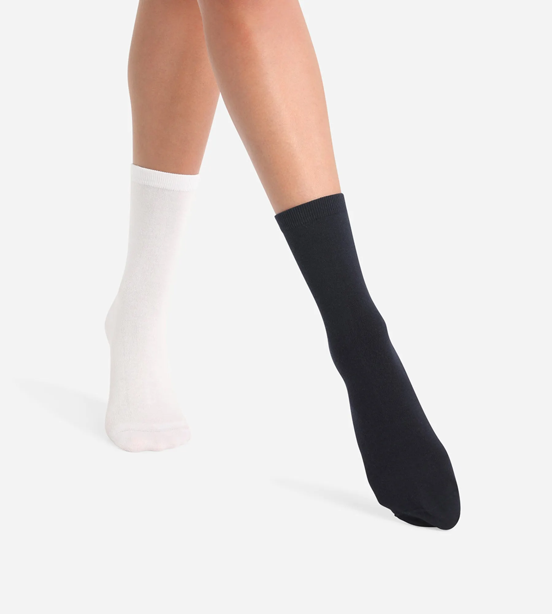 Pack of  2 pairs of Cashmere Blue Grey Basic Cotton Women's Socks
