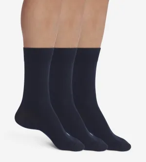 Pack of 3 Pairs of Men's Navy Blue Dim Cotton Socks