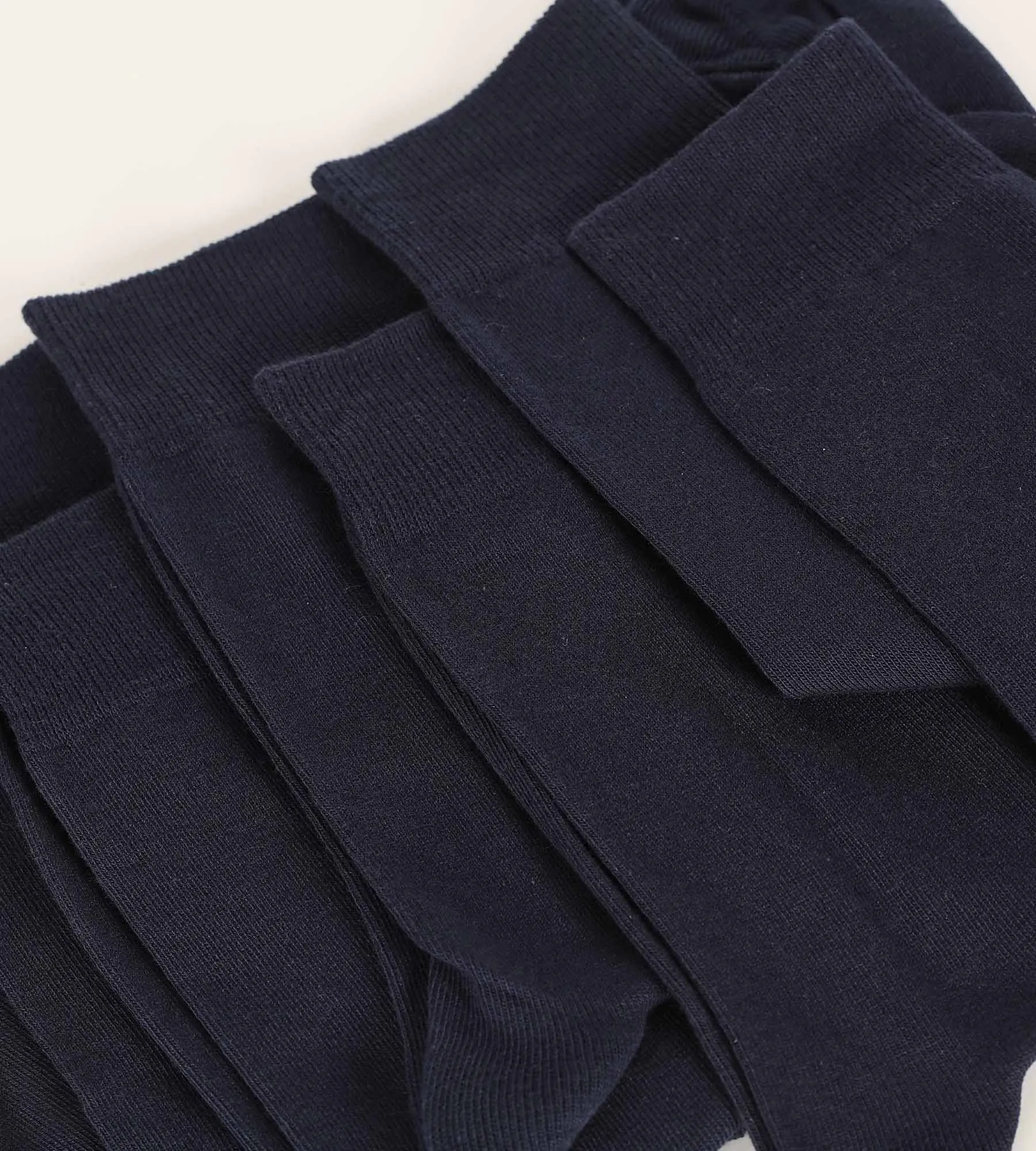 Pack of 3 Pairs of Men's Navy Blue Dim Cotton Socks