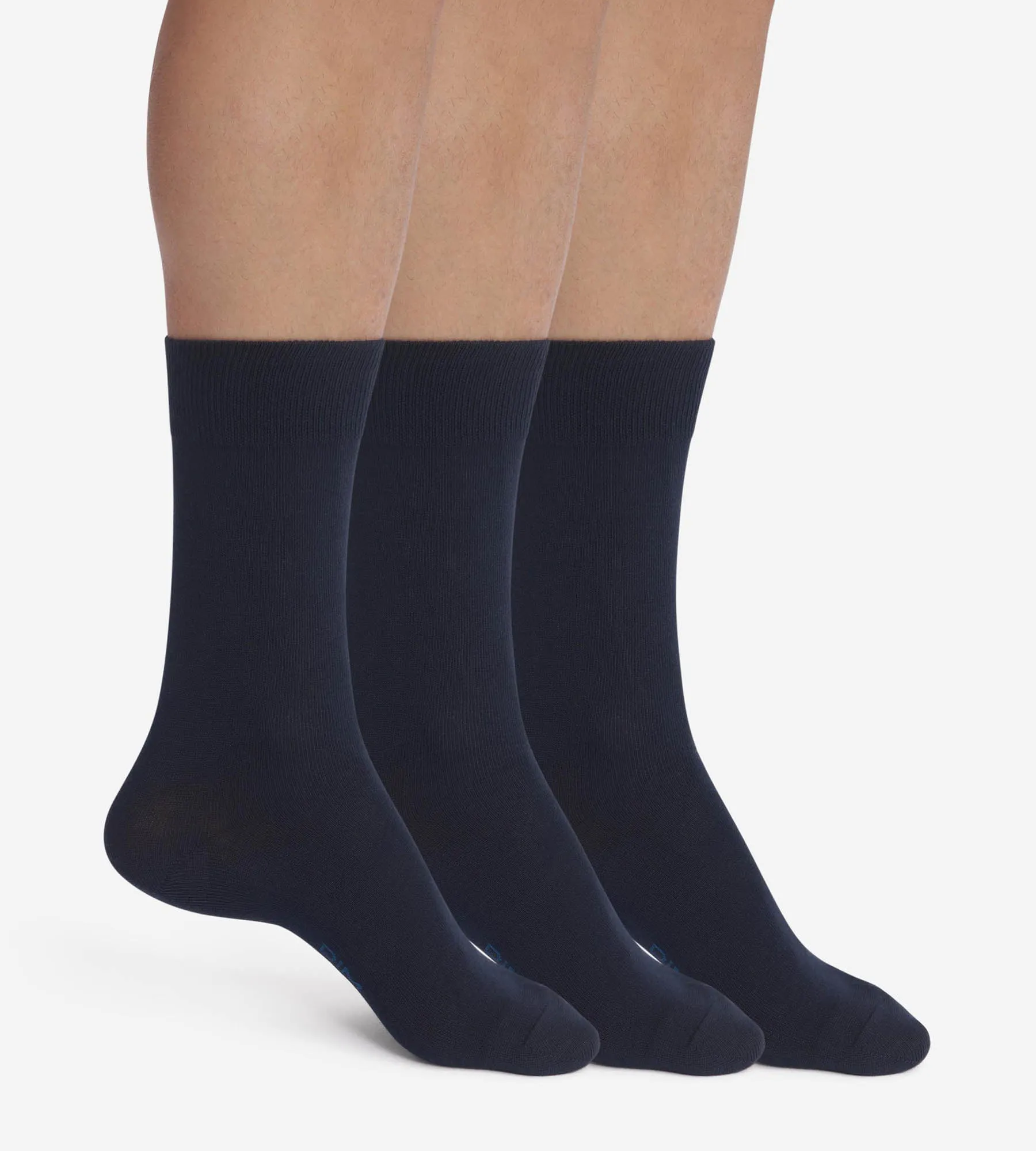 Pack of 3 Pairs of Men's Navy Blue Dim Cotton Socks