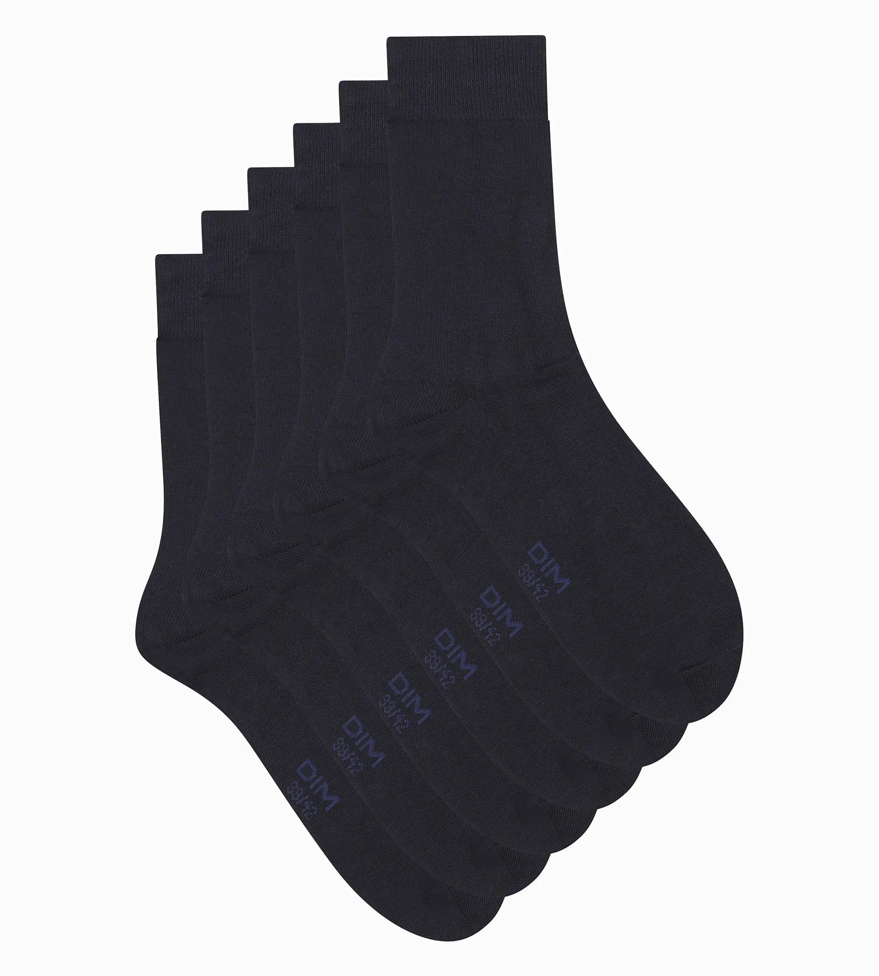 Pack of 3 Pairs of Men's Navy Blue Dim Cotton Socks