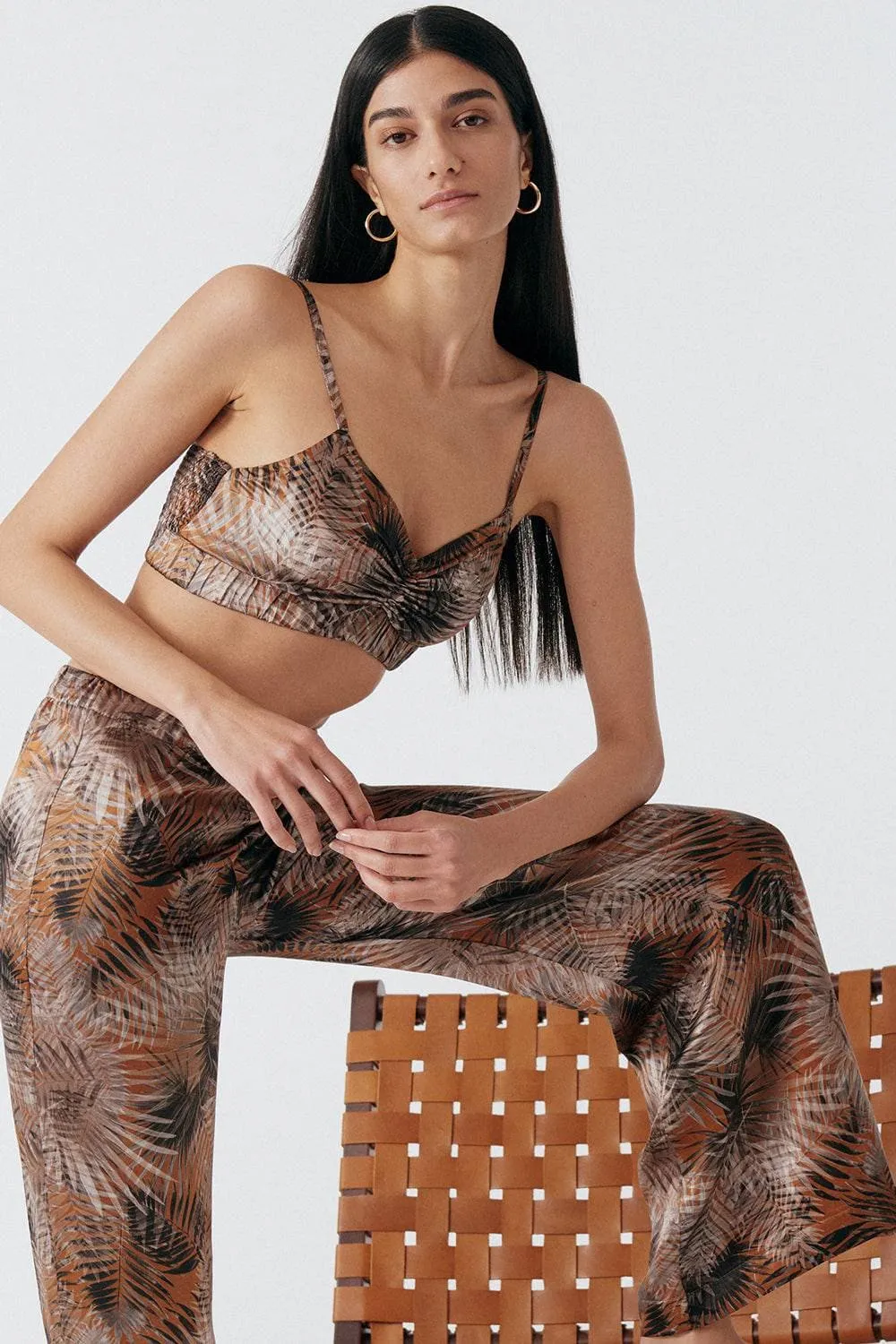 Palm Springs Silk Bralette, Size S (UK 8-10)