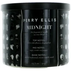 Perry Ellis Soy Wax Blend 3 Wick Candle - Fine Fragranced Midnight, 14.5 oz