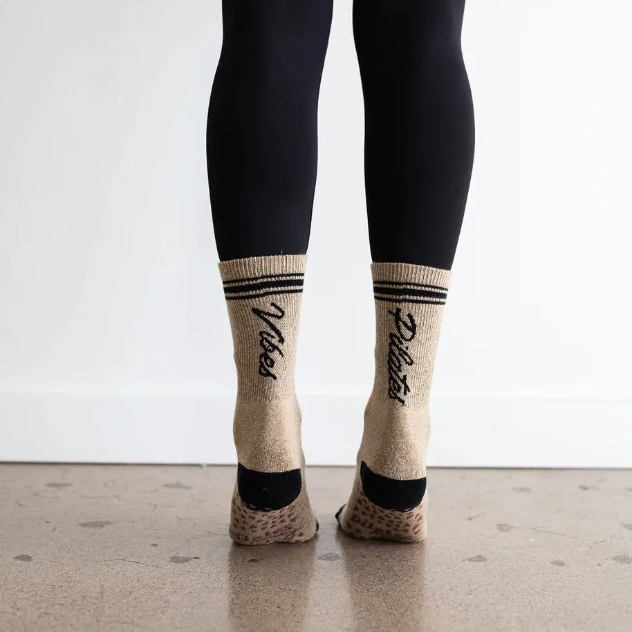 Pilates Vibes - Crew Grip Sock (Barre / Pilates)