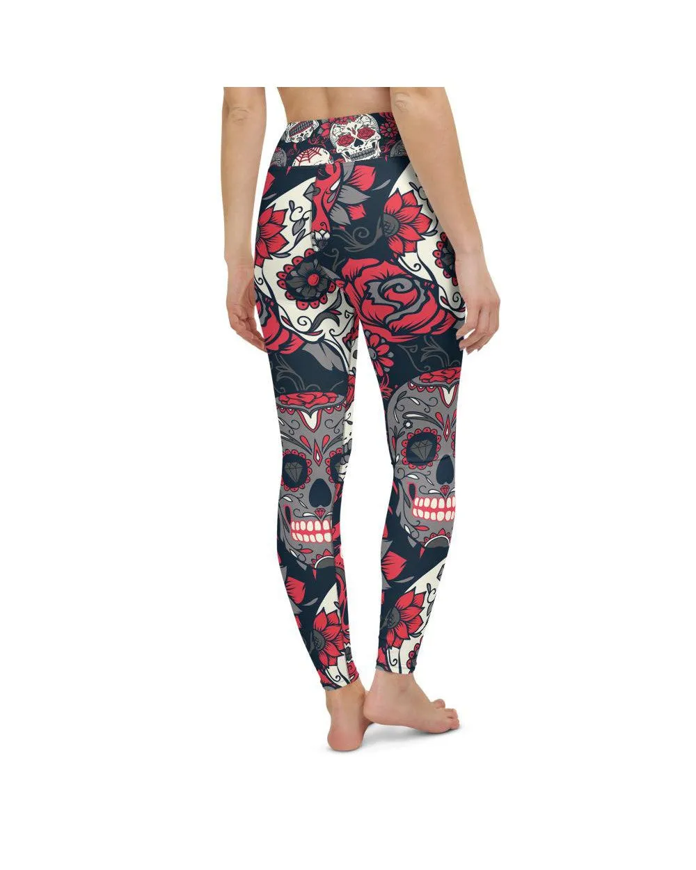 Pink Sugar Skull Yoga Pants