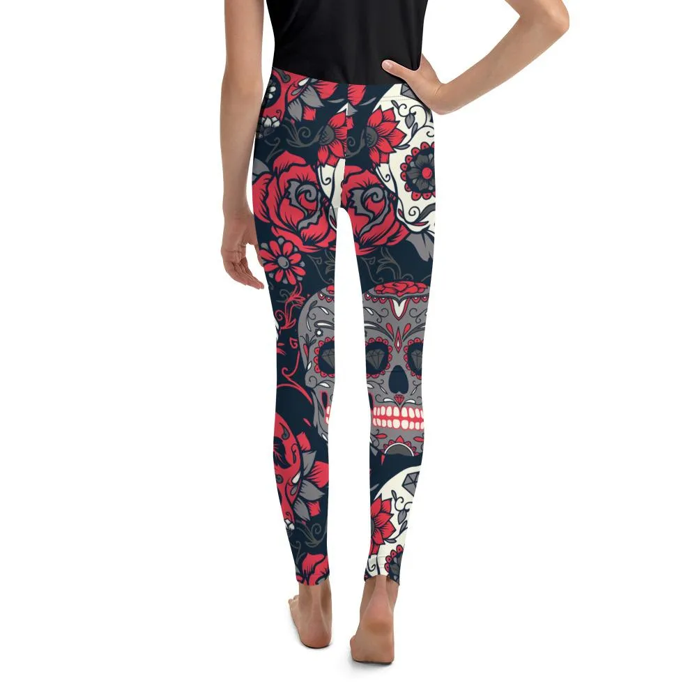 Pink Sugar Skull Youth Leggings