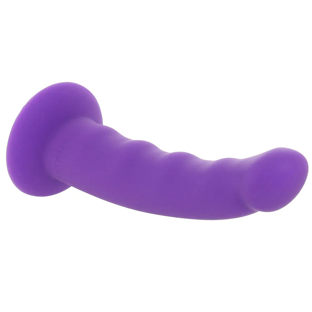 PinkCherry Premium 6.5 Inch Purple Silicone Wavy Dildo