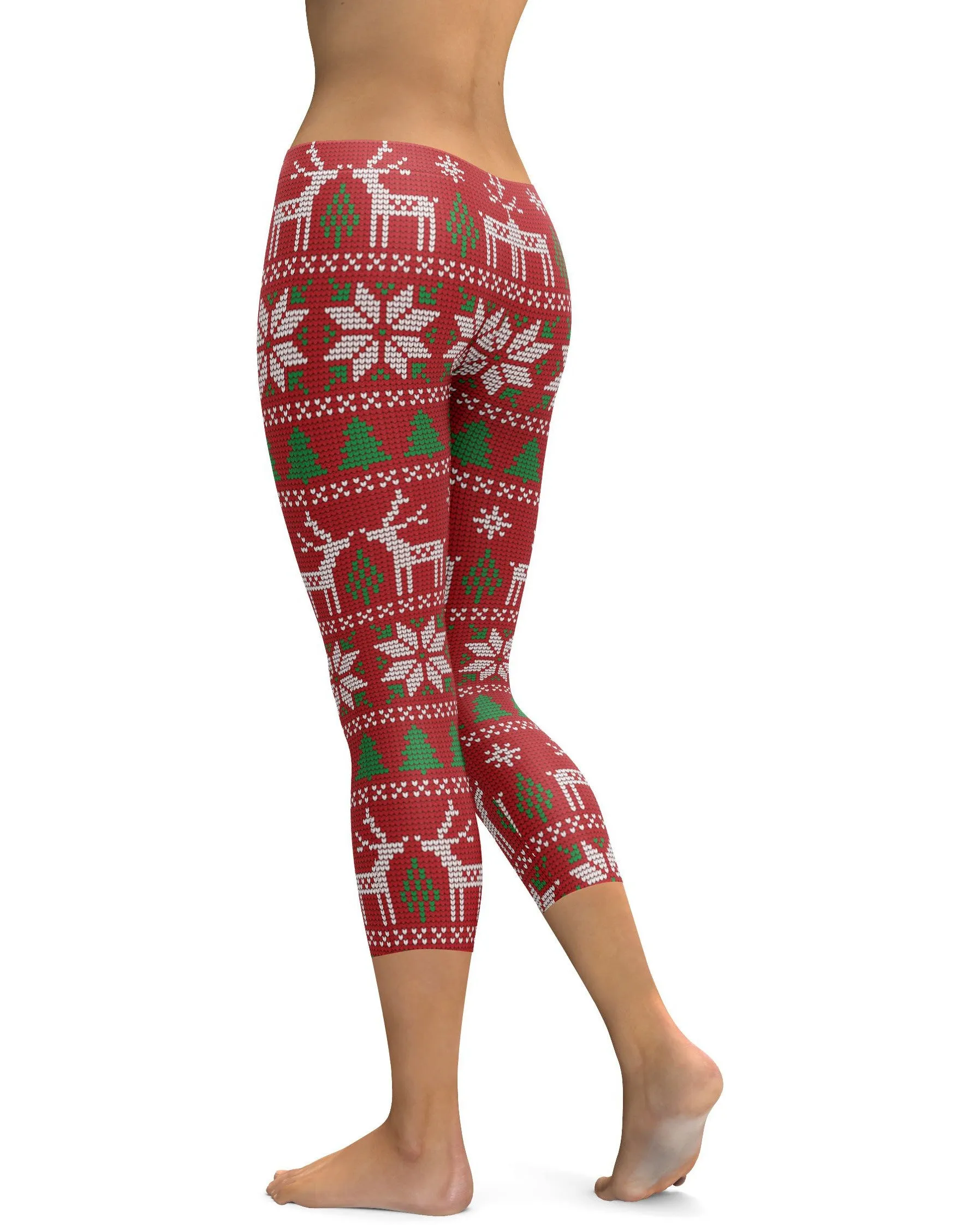 Red Ugly Christmas Capris