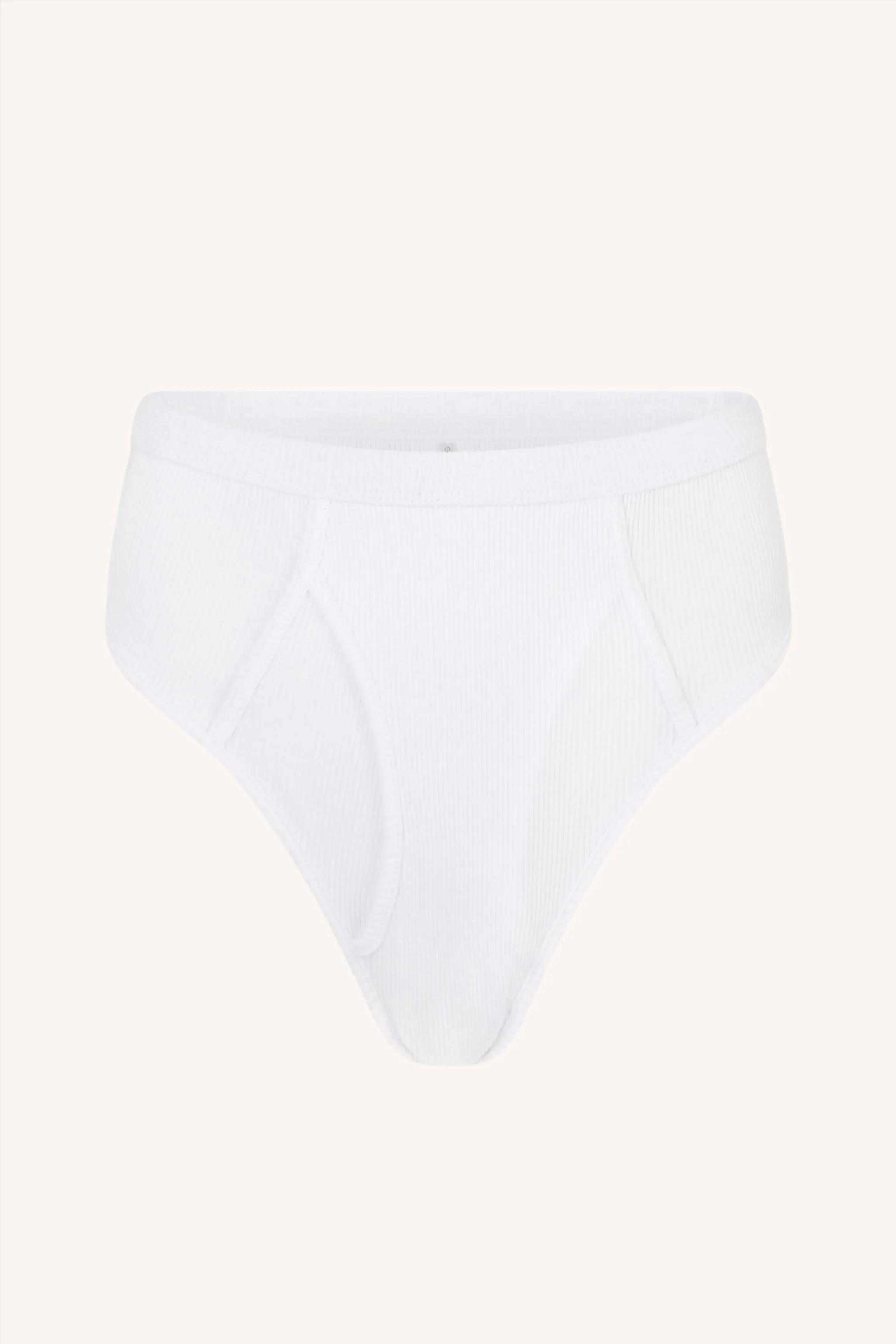 Rib Boyfriend Briefs White