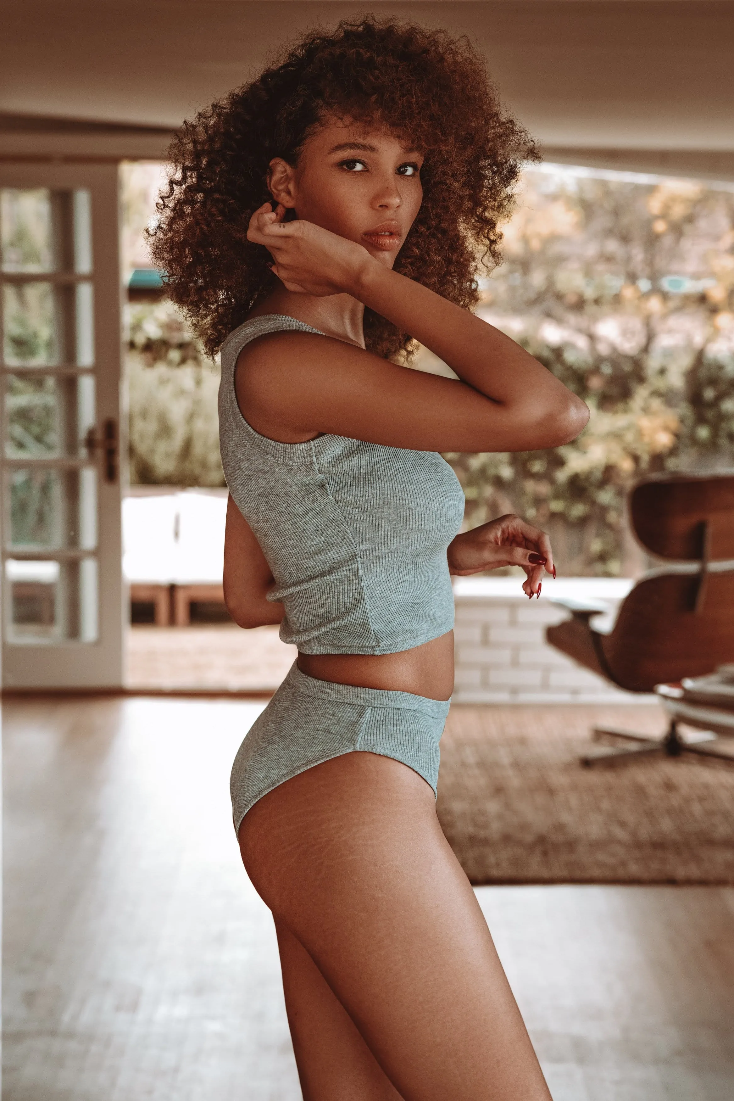 Rib Briefs Grey