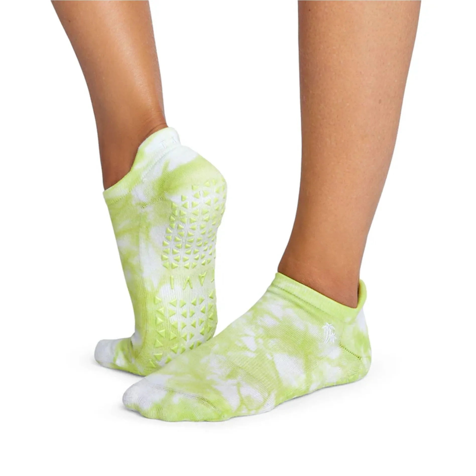 Savvy Lime Tie-Dye Grip Socks (Pilates / Barre)