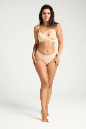 Seamfree Hi-Leg Cheeky Moderate Cashew