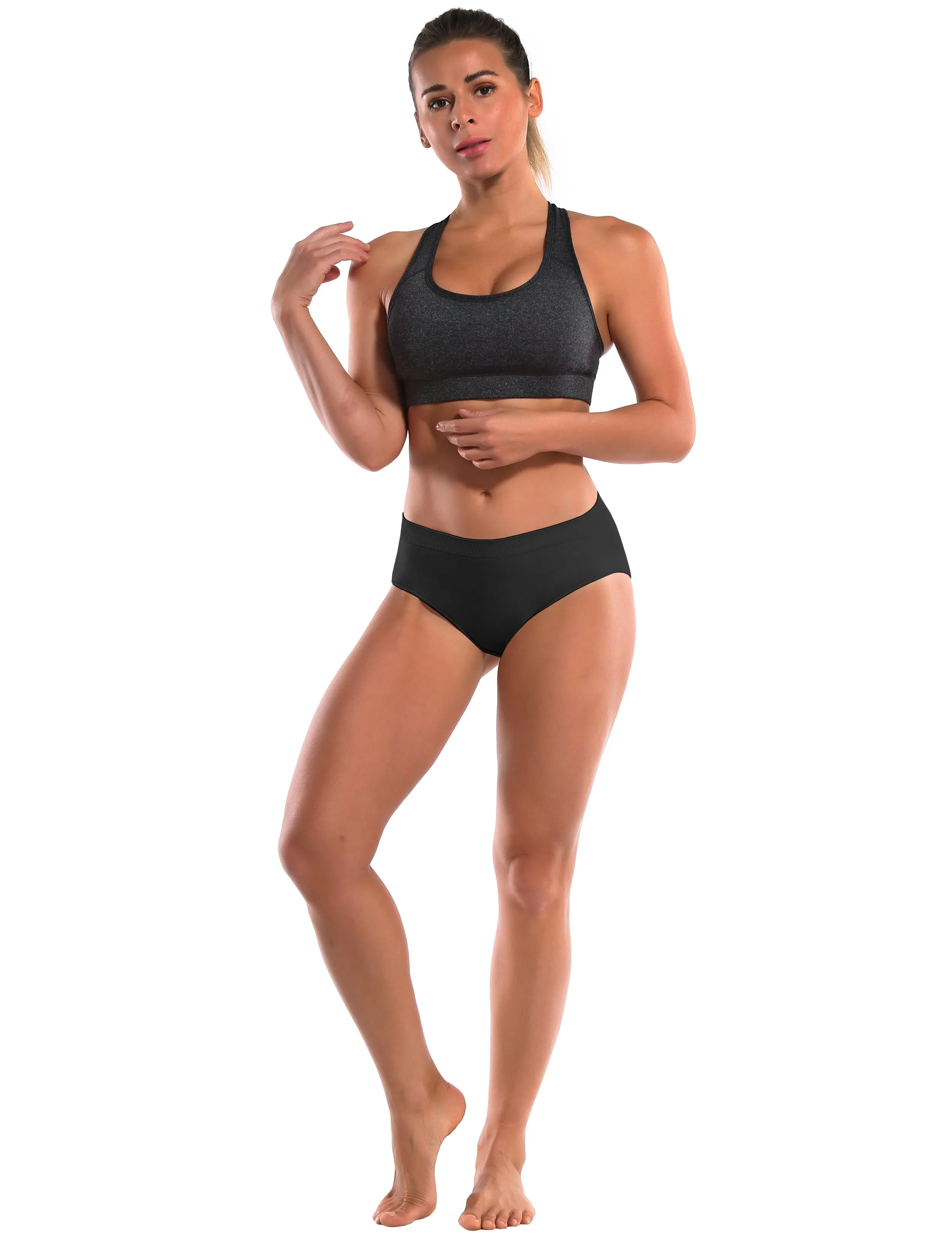 Seamless Sports Bikini Underwear black_Biking