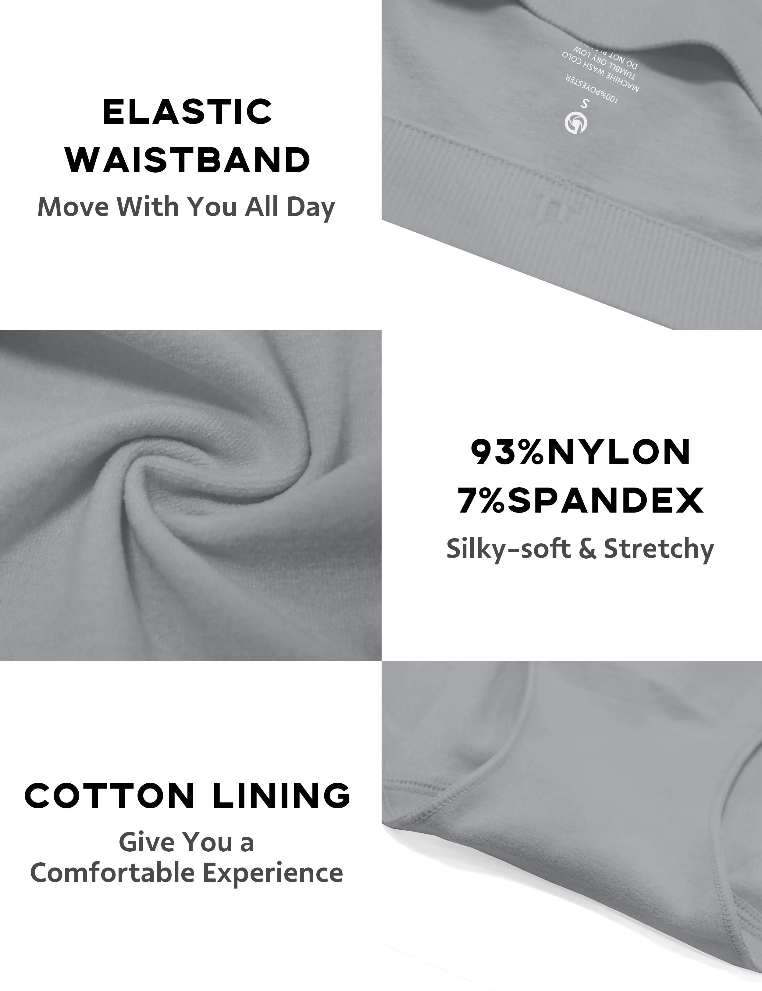 Seamless Sports Bikini Underwear gray_Running