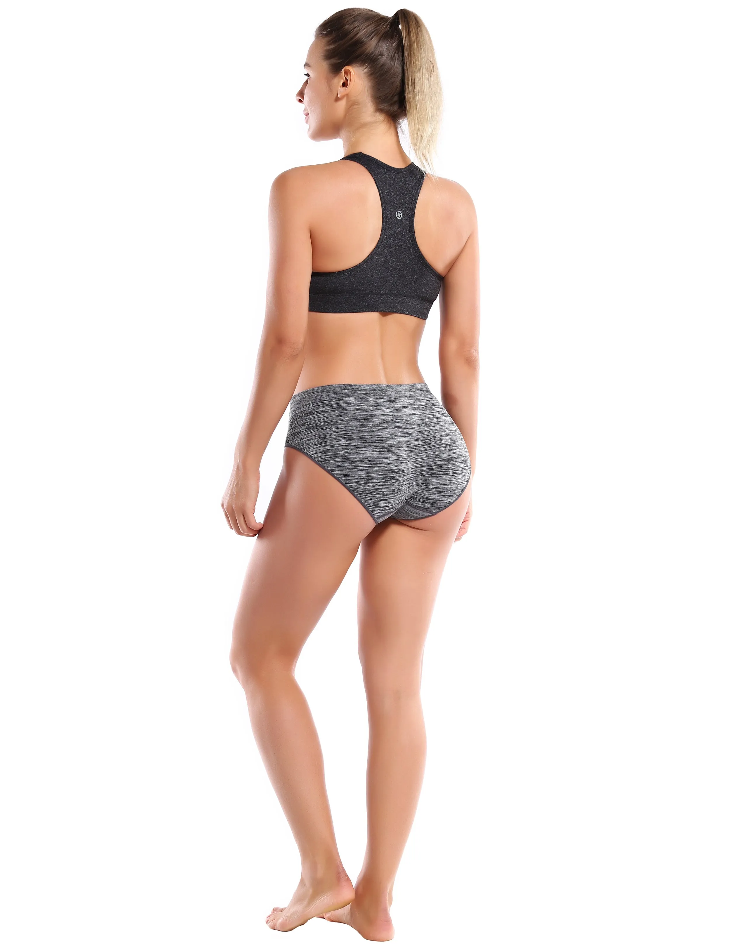 Seamless Sports Bikini Underwear heathercharcoal_Pilates