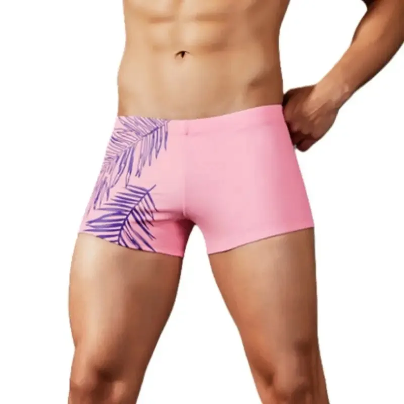 Seobean Men's Swim Trunks - Tropical Leaf Swim Shorts 90802