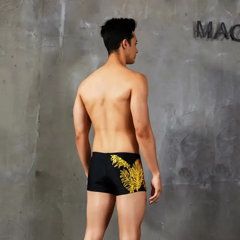 Seobean Men's Swim Trunks - Tropical Leaf Swim Shorts 90802