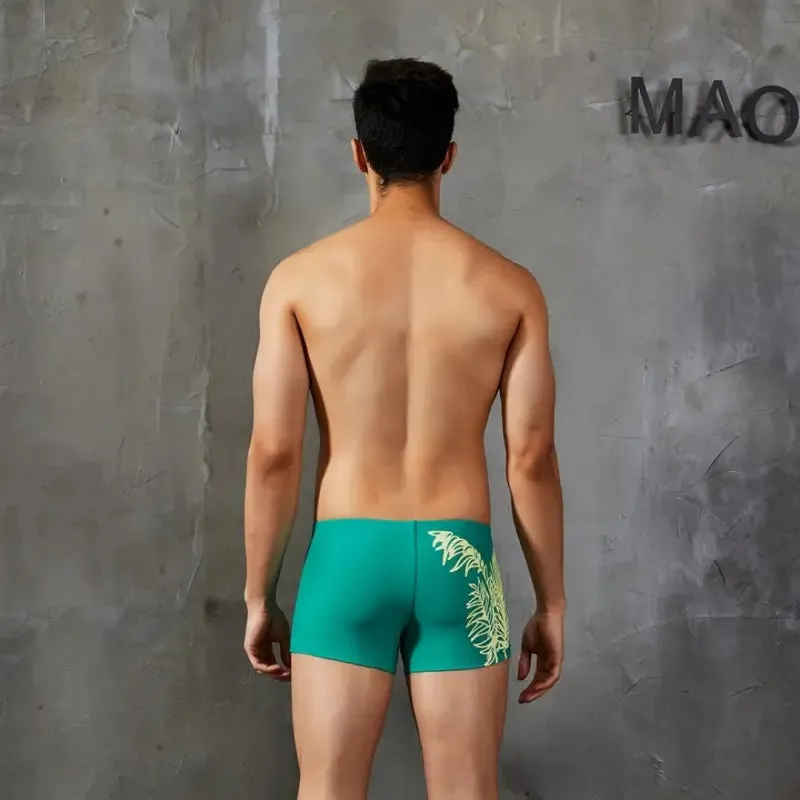 Seobean Men's Swim Trunks - Tropical Leaf Swim Shorts 90802