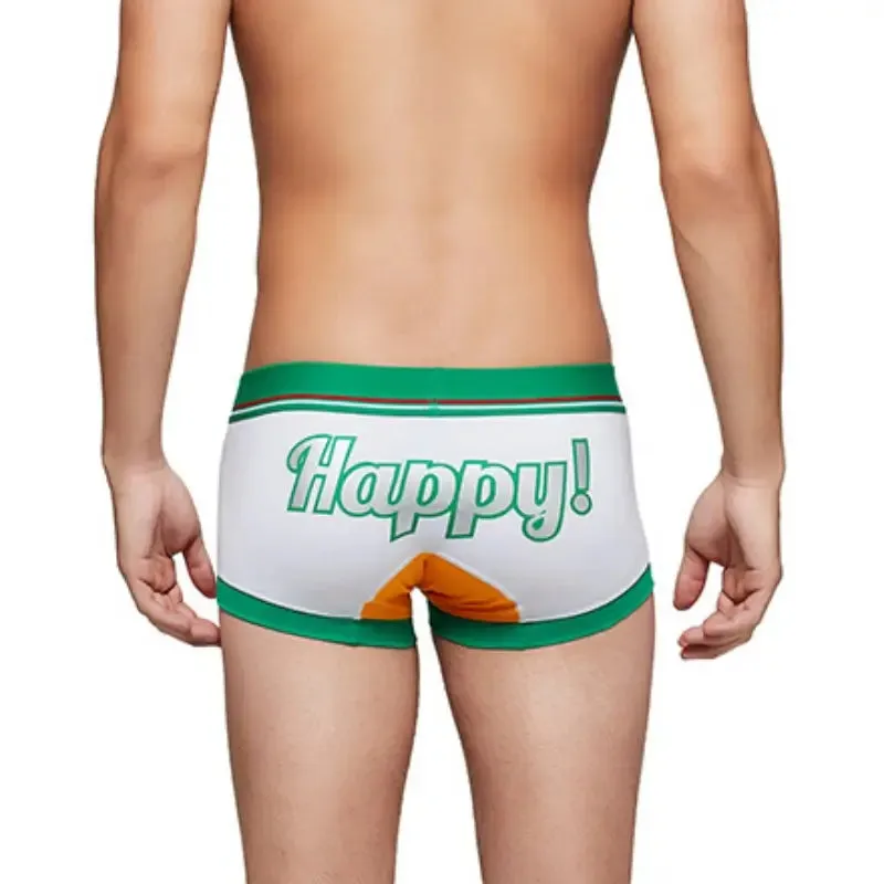 Seobean Merry Christmas Men's Trunks - Shiny Comfort Cotton Trunks 90235
