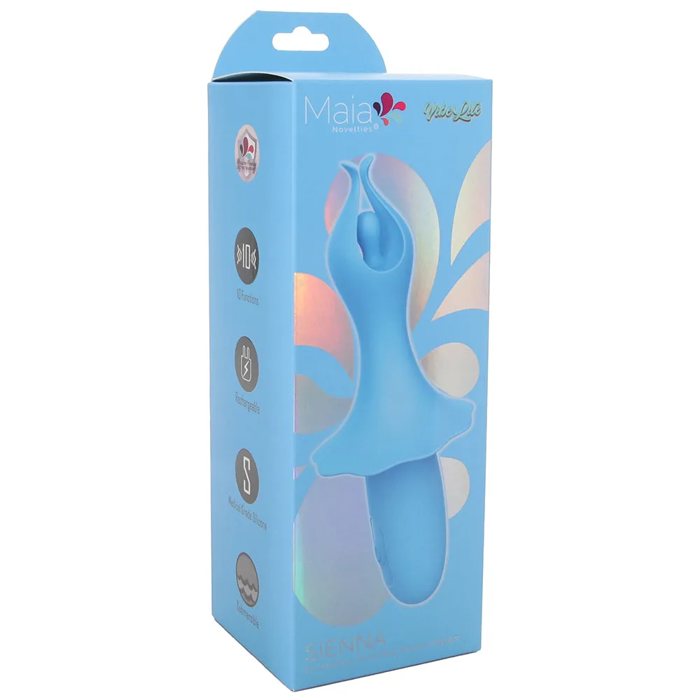 Sienna Fluttering Silicone Vibe in Blue