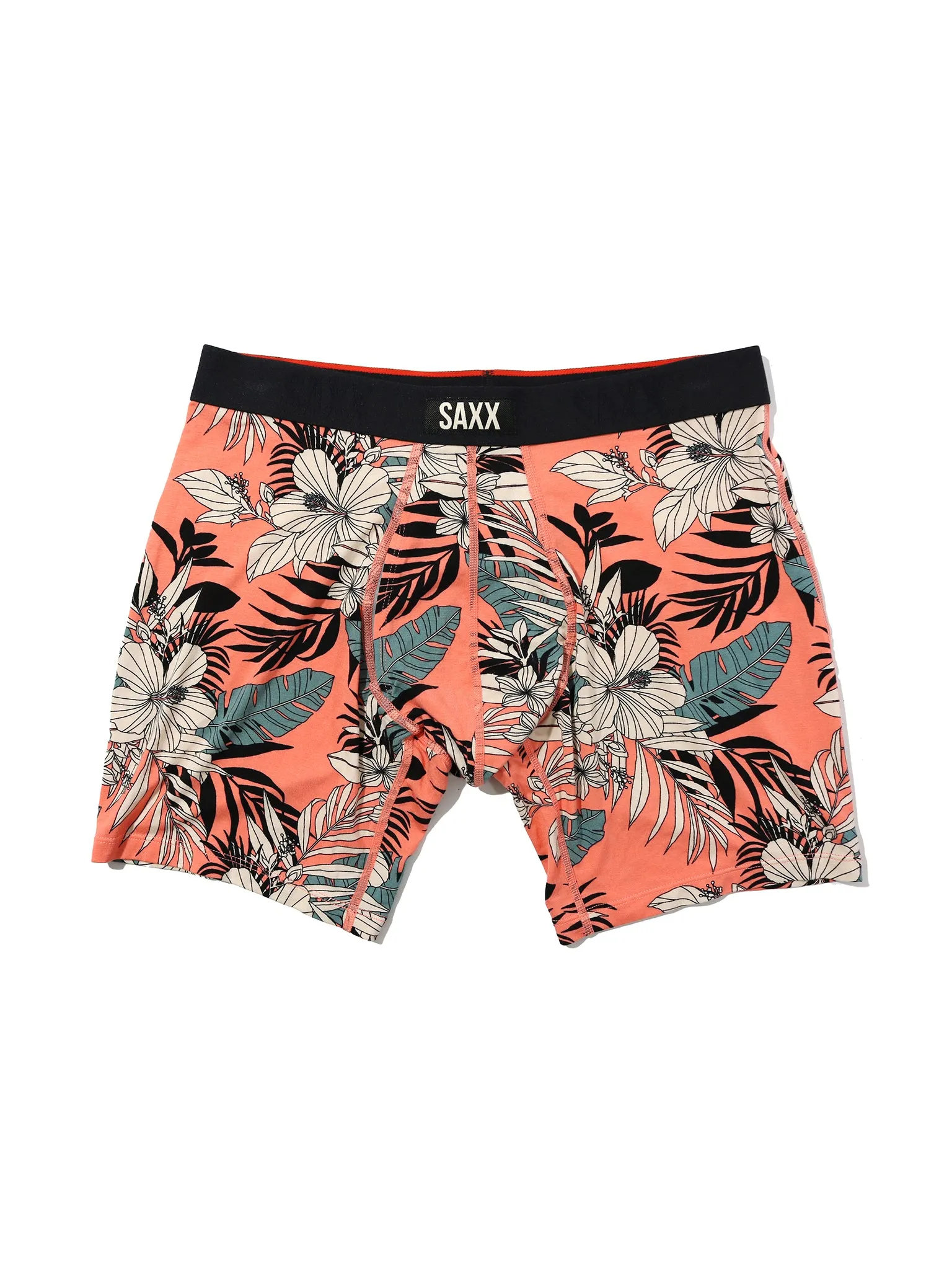 Signature Lace® Original Rise Thong And Saxx Super Soft Vibe Boxer Brief Hibiscus Jungle