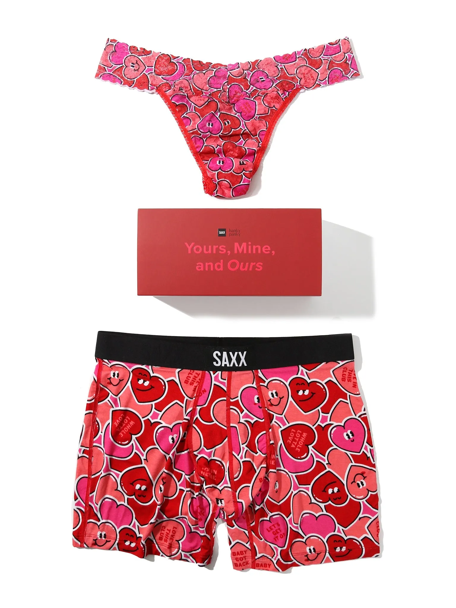 Signature Lace Original Rise Thong And Saxx Super Soft Vibe Boxer Brief Whole Lotta Love