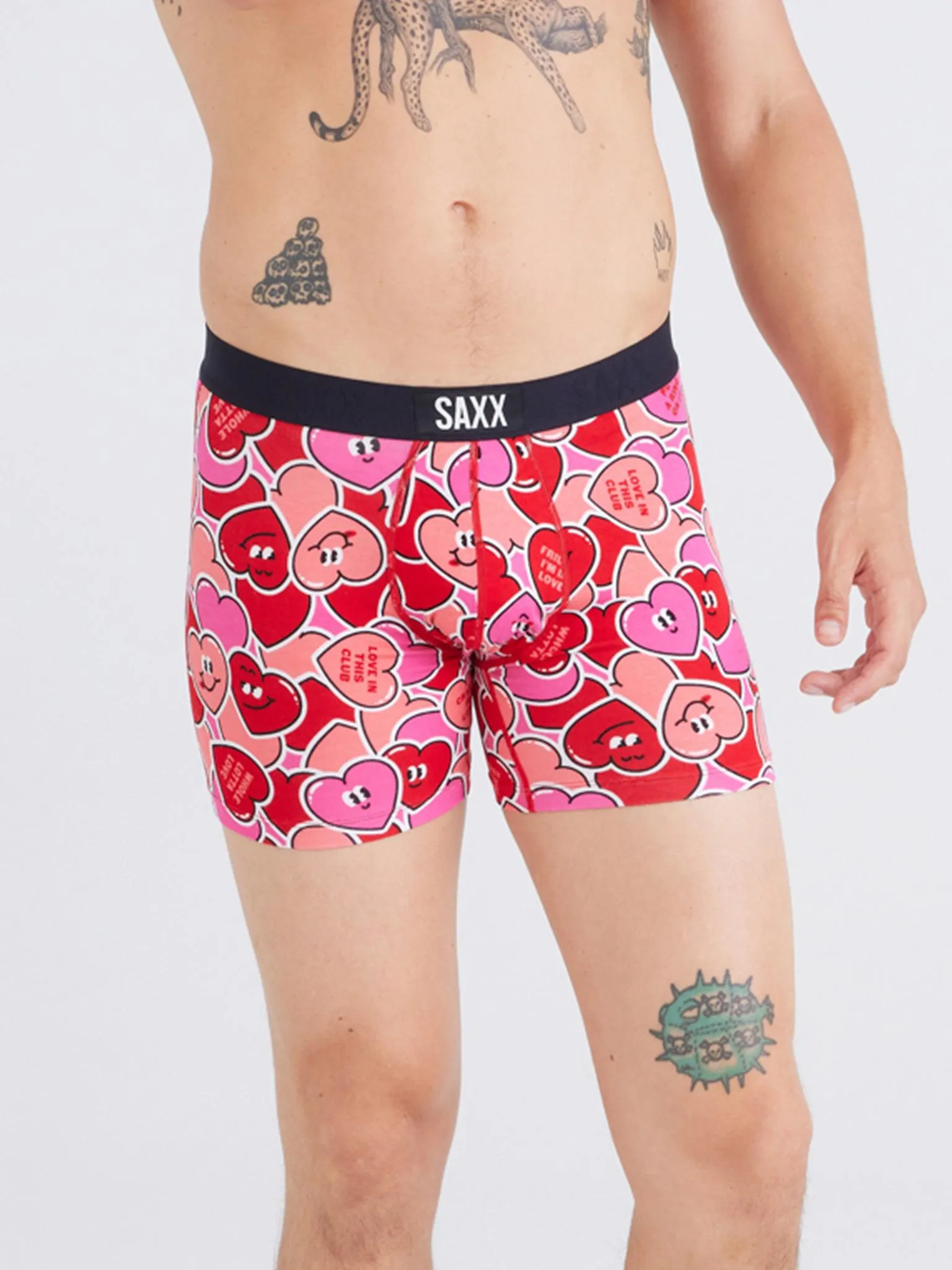 Signature Lace Original Rise Thong And Saxx Super Soft Vibe Boxer Brief Whole Lotta Love
