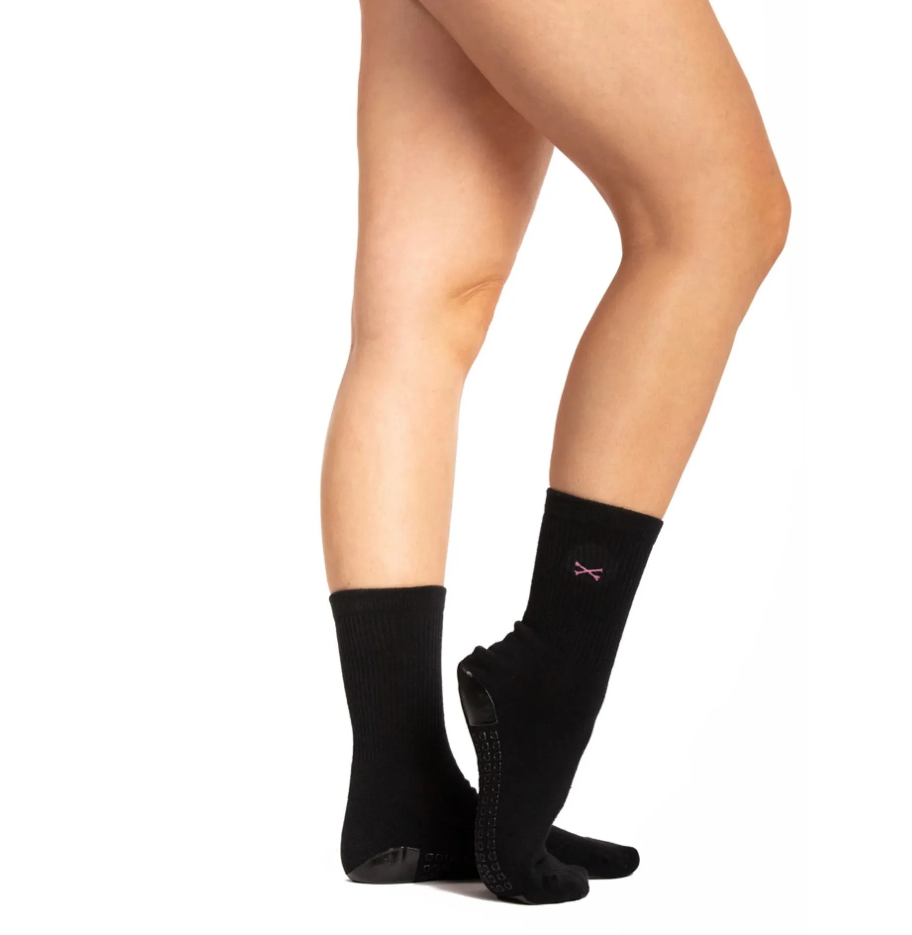 Skull and Bones - Crew Grip Socks (Barre / Pilates)