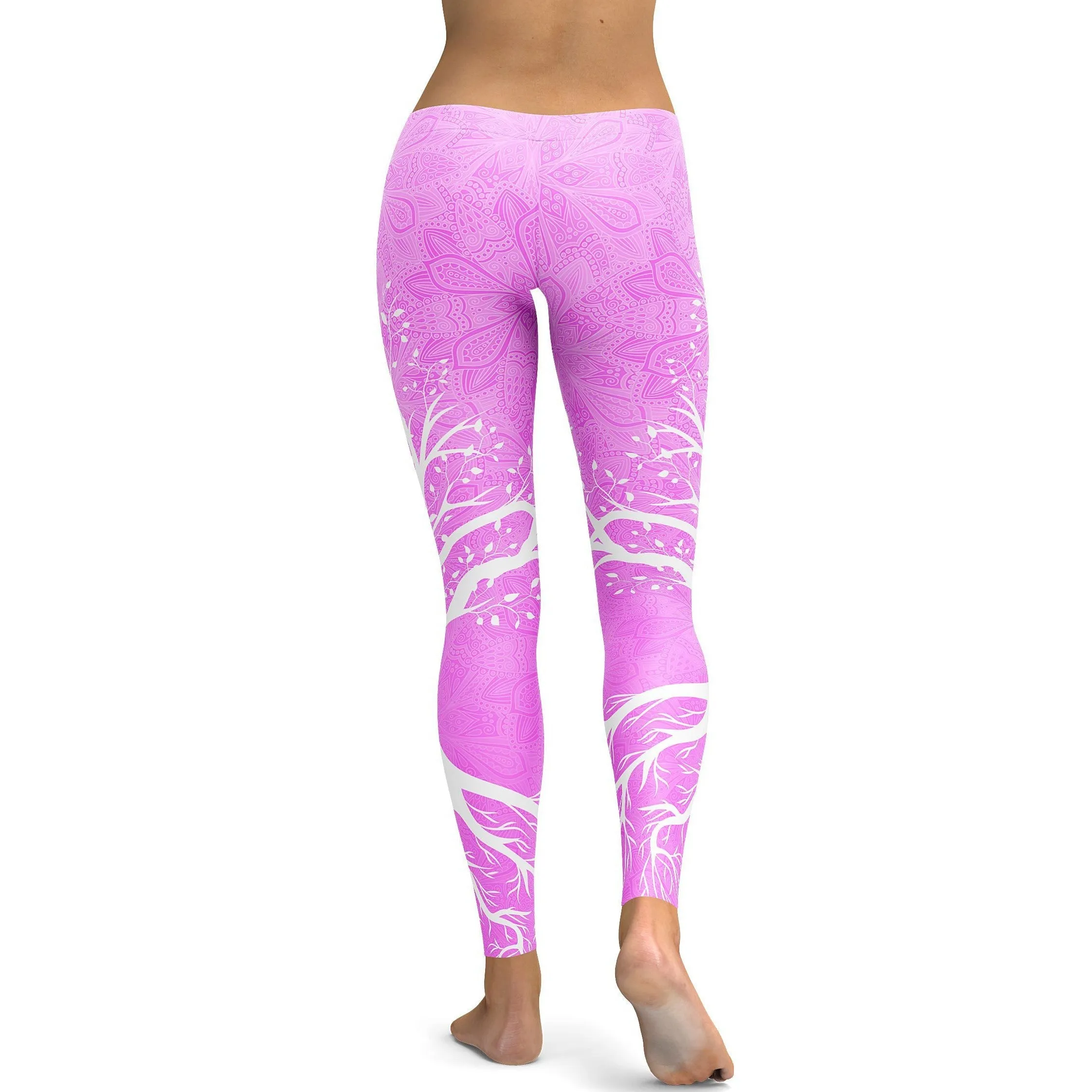 Soft Pink Tree of Life Leggings